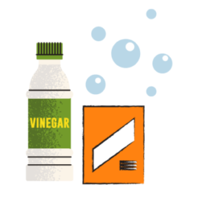 vinegar and baking soda to remove toilet bowl stain